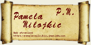 Pamela Milojkić vizit kartica